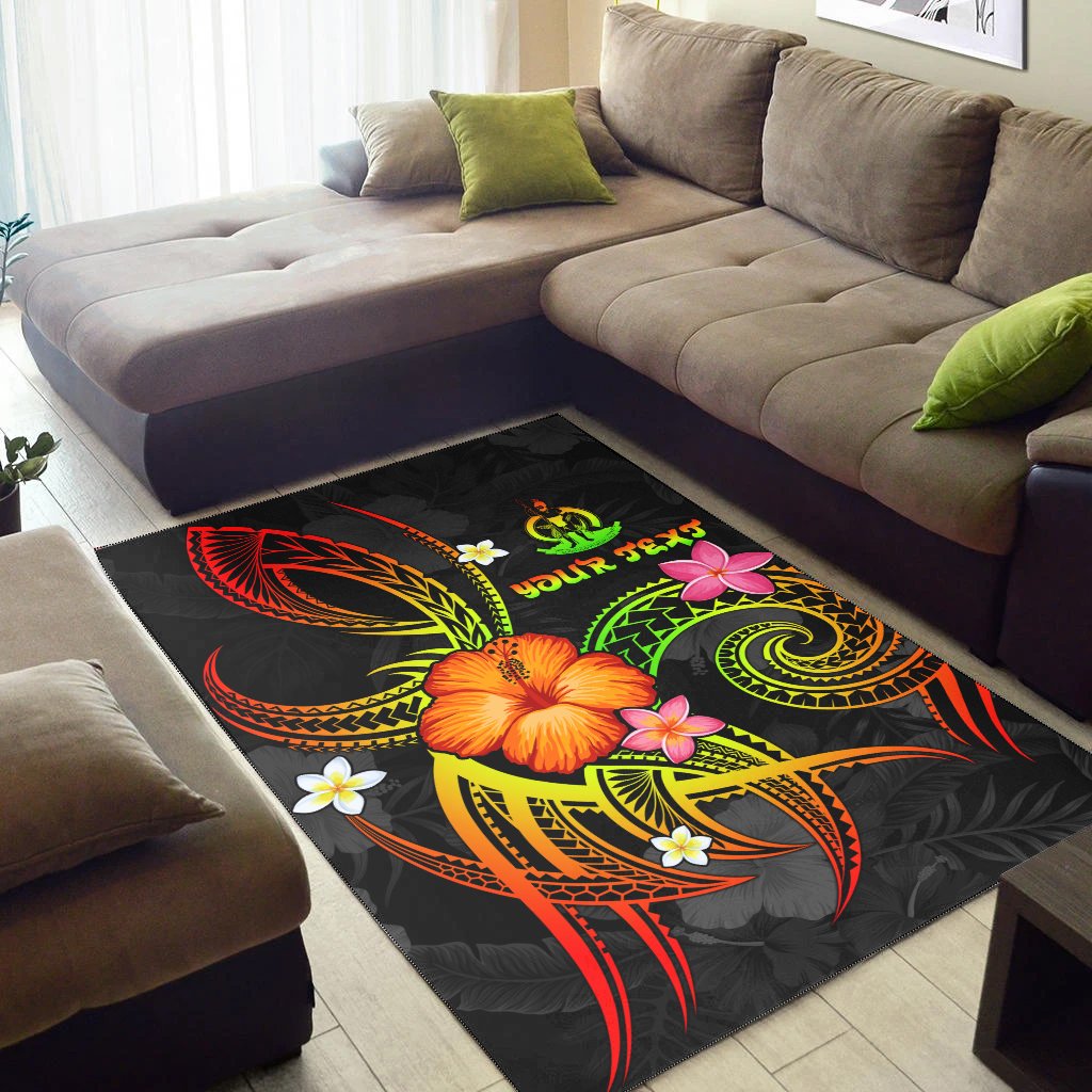 Vanuatu Polynesian Personalised Area Rug - Legend of Vanuatu (Reggae) - Polynesian Pride