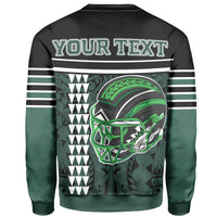 Personalised - Hawaii Kakau Polynesian Warrior Football Sweatshirt - AH - Rainbow Style - Polynesian Pride