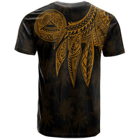American Samoa T Shirt Polynesian Wings (Golden) - Polynesian Pride
