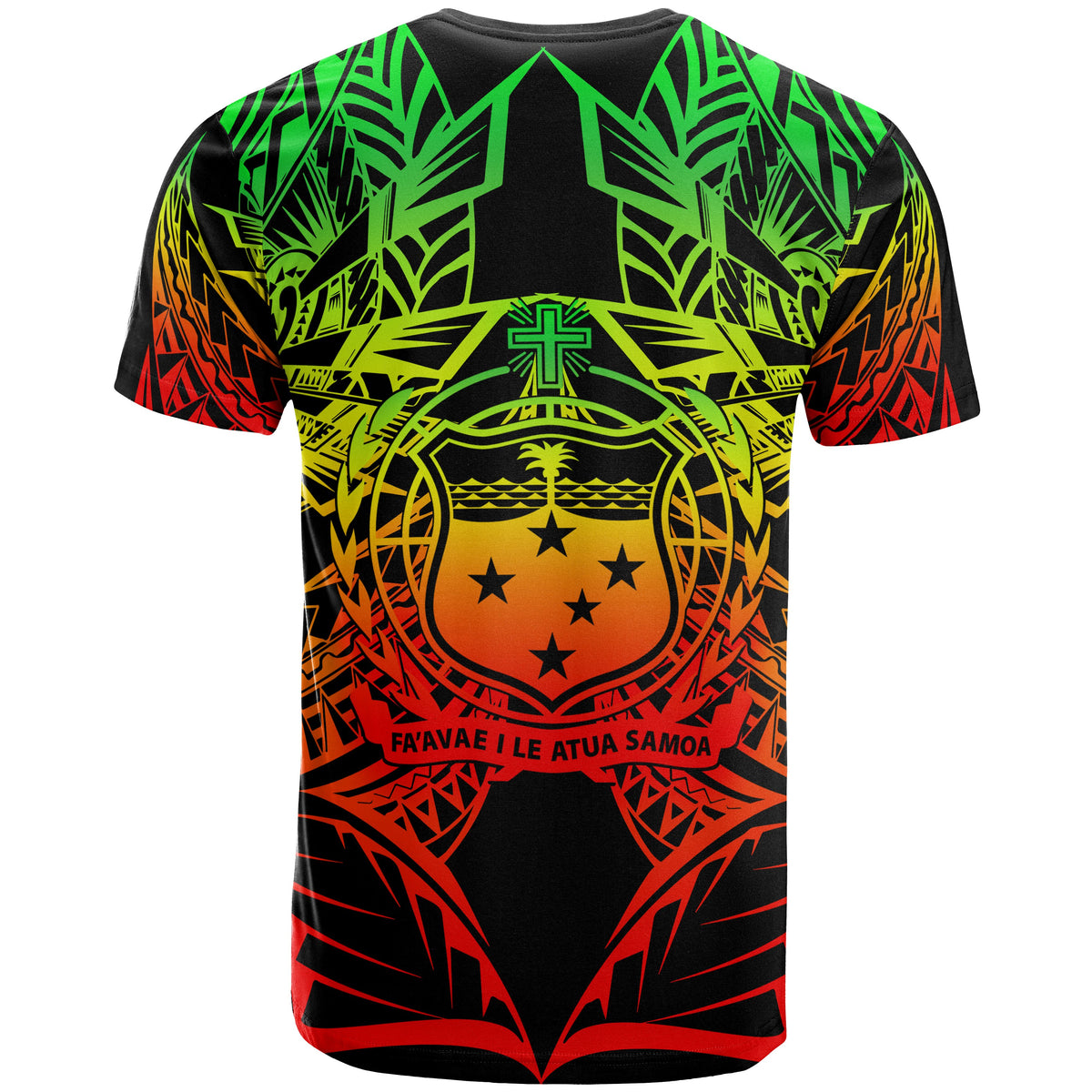 Samoa Polynesian T Shirt Eagle Tribal Pattern Reggae - Polynesian Pride