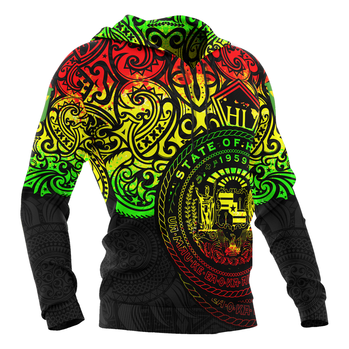 Polynesian Hawaii Hoodie Pride of Hawaii (Reggae) - Polynesian Pride