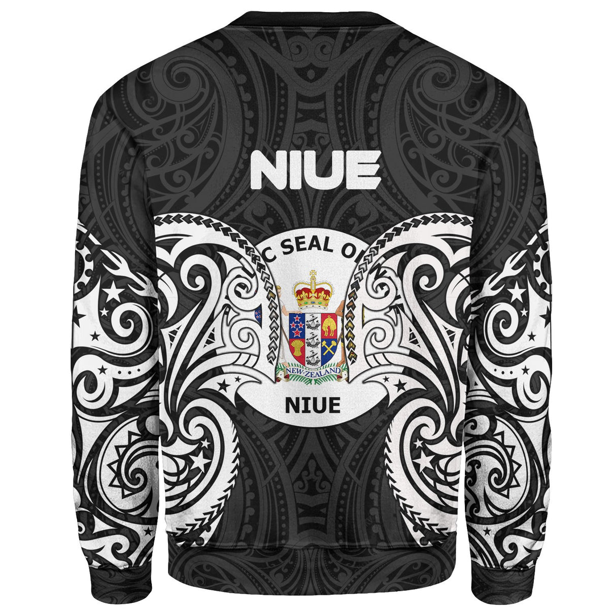 Niue Polynesian Custom Personalised Sweater - Spirit Style White - Polynesian Pride