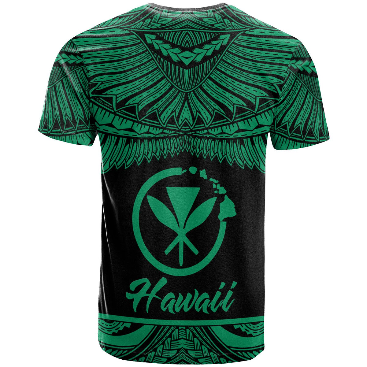 Hawaii Polynesian Custom T Shirt Hawaii Pride Green Version - Polynesian Pride