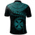 Wallis and Futuna Custom Polo Shirt Polynesian Waves (Turquoise) - Polynesian Pride