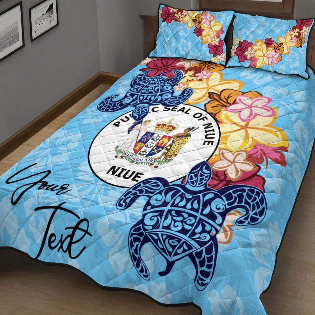 Niue Custom Personalised Quilt Bed Set - Tropical Style - Polynesian Pride