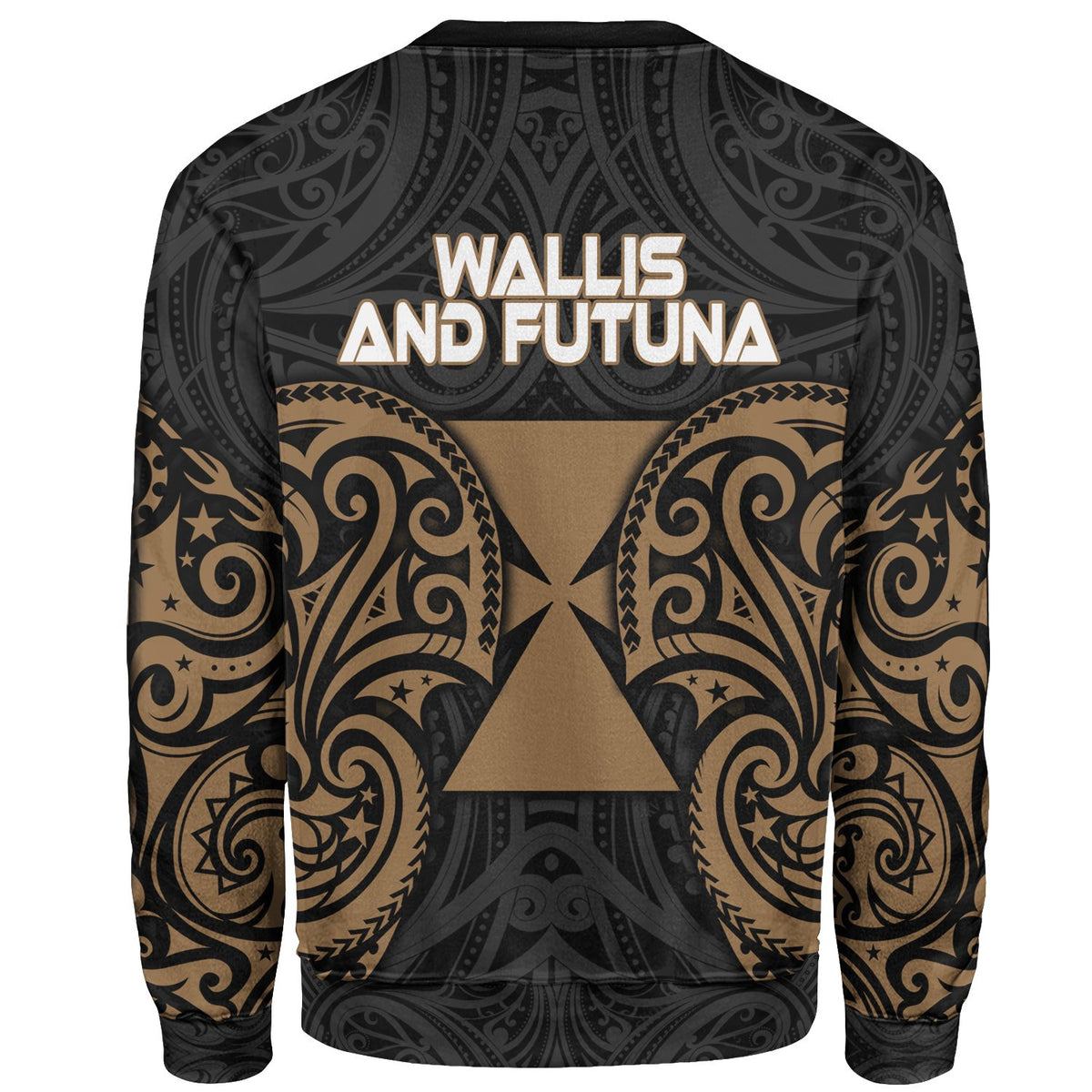 Wallis and Futuna Polynesian Custom Personalised Sweater - Spirit Style Gold - Polynesian Pride