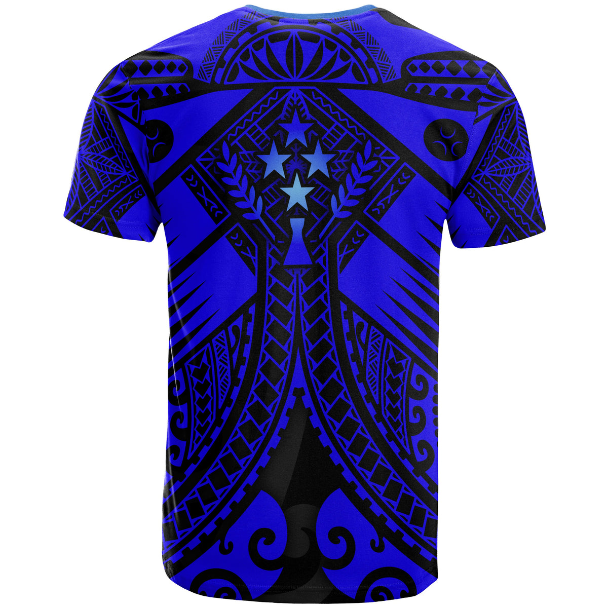 Kosrae Custom T Shirts Blue Seal with Polynesian Tattoo - Polynesian Pride