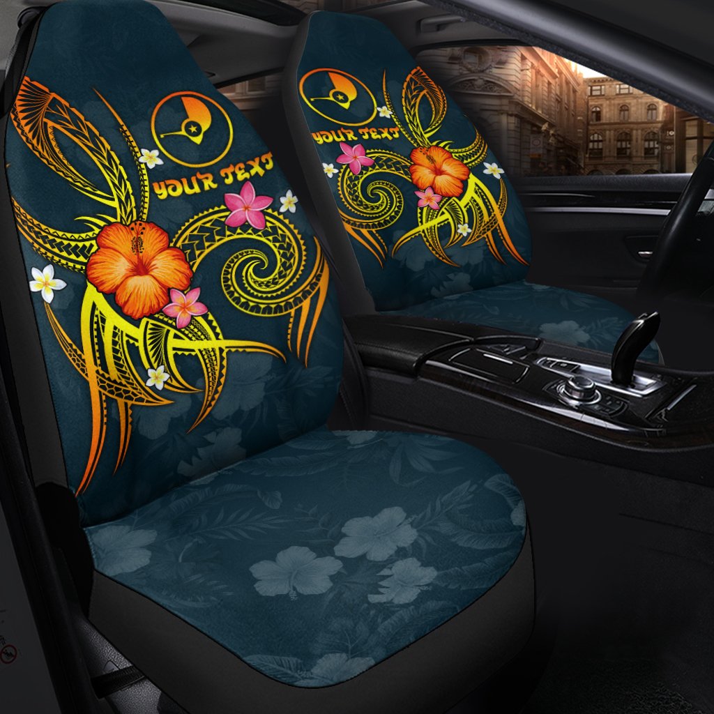 YAP Polynesian Personalised Car Seat Covers - Legend of YAP (Blue) - Polynesian Pride