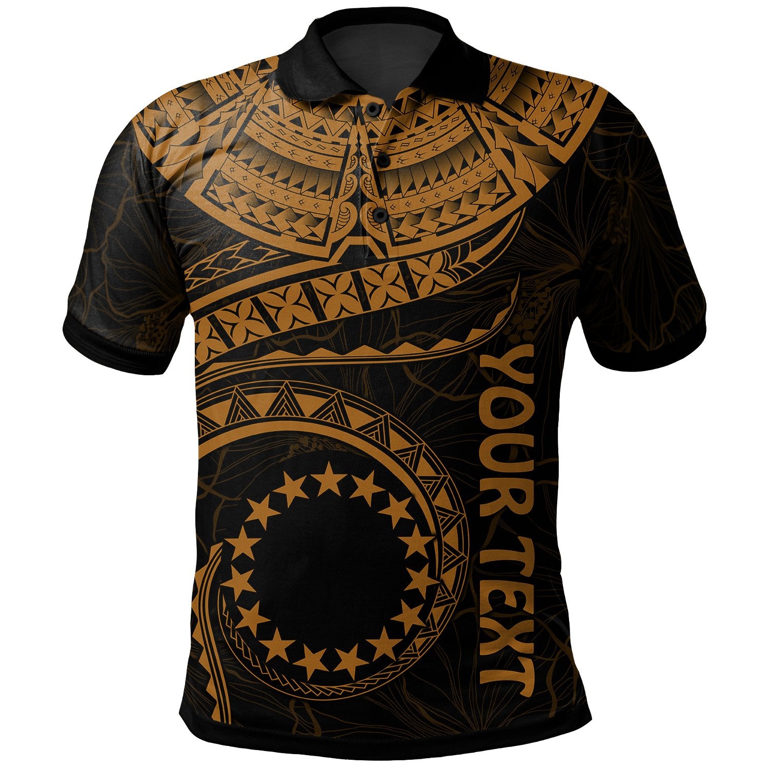 Cook Islands Polynesian Custom Polo Shirt Kuki Airani Waves (Golden) Unisex Golden - Polynesian Pride