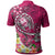 Guam Polo Shirt Turtle Plumeria (Pink) - Polynesian Pride