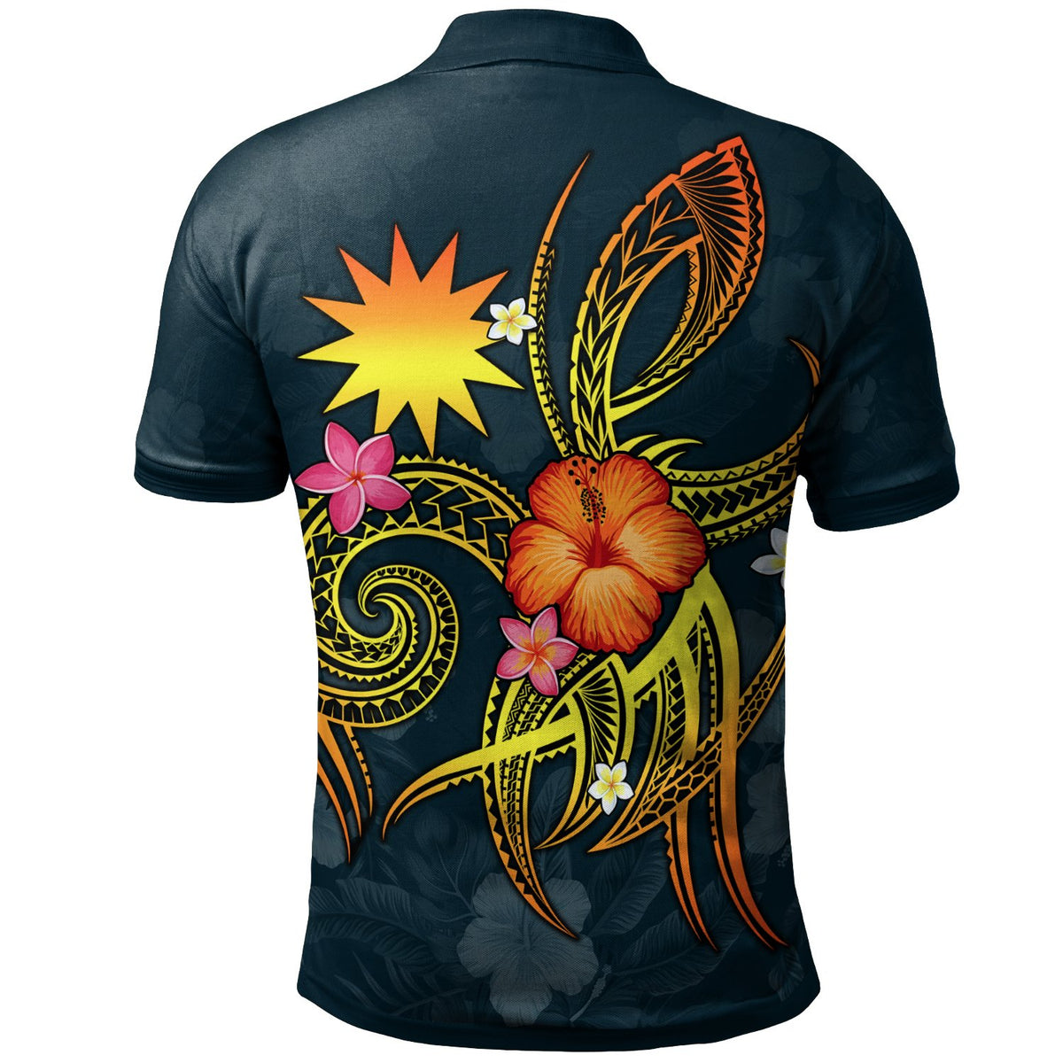 Nauru Polynesian Polo Shirt Legend of Nauru (Blue) - Polynesian Pride