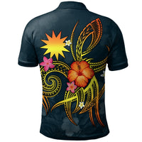 Nauru Polynesian Polo Shirt Legend of Nauru (Blue) - Polynesian Pride