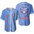 (Custom Personalised) Tonga Apifo'ou College Baseball Jersey - Tongan Tribal - LT12 Blue - Polynesian Pride