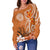 American Samoa Women's Off Shoulder Sweater - American Samoa Spirit - Polynesian Pride