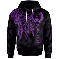 Pohnpei Custom Hoodie Polynesian Wings (Purple) Unisex Purple - Polynesian Pride