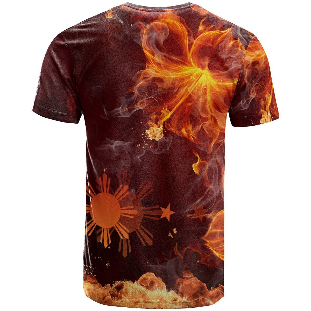The Philippines Custom T Shirt Fire Hibiscus - Polynesian Pride