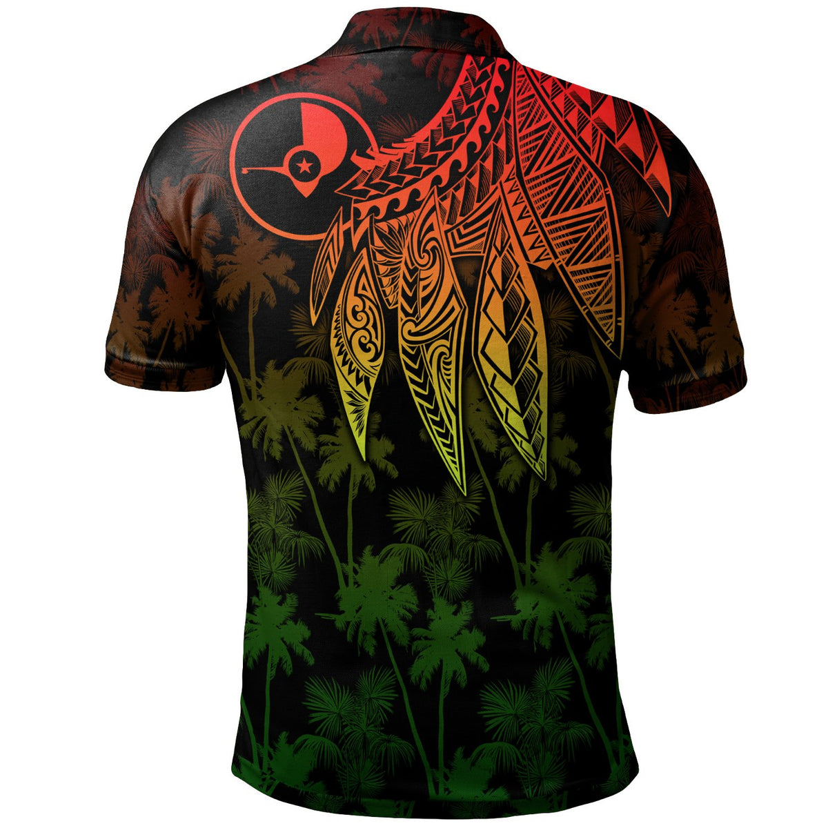 Yap Custom Polo Polynesian Wings (Reggae) - Polynesian Pride