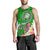 Fiji Men's Tank Top - Turtle Plumeria (Green) - Polynesian Pride