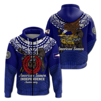 American Samoa Independence Anniversary Pride Hoodie LT12 Blue - Polynesian Pride