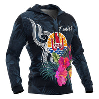 Tahiti Polynesian Hoodie Tropical Flower - Polynesian Pride