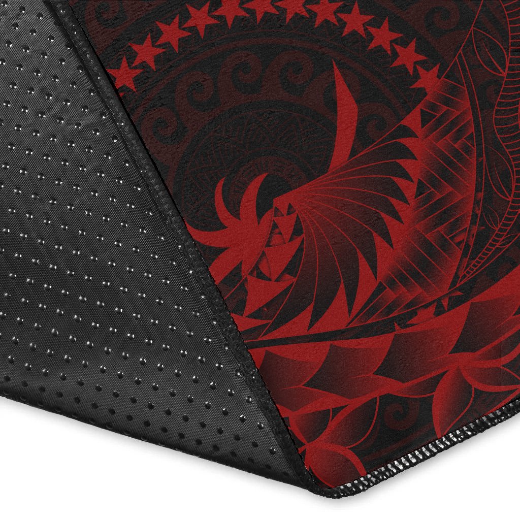 Chuuk Area Rug - Polynesian Pattern Style Red Color - Polynesian Pride