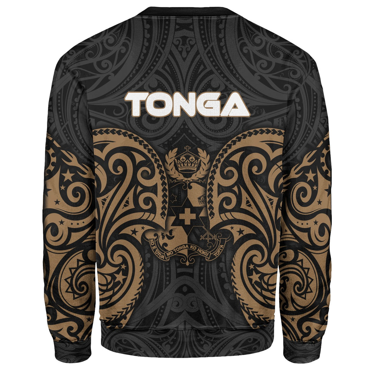 Tonga Polynesian Custom Personalised Sweater - Spirit Style Gold - Polynesian Pride
