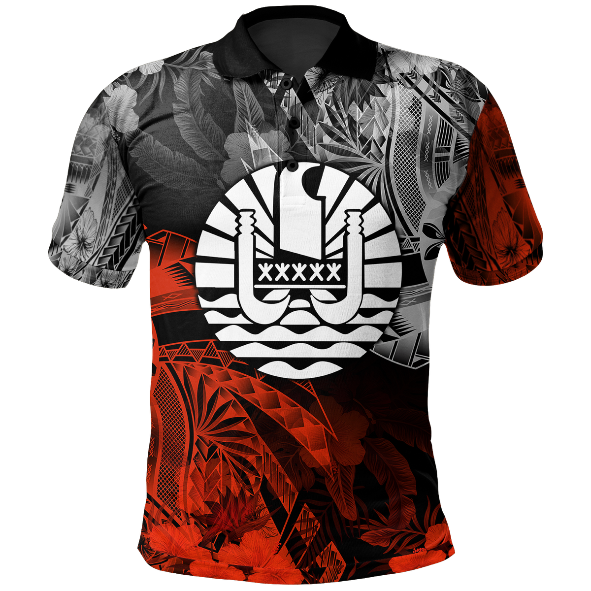 Tahiti Polynesian Polo Shirt Vintage Polynesian Turtle Unisex Black - Polynesian Pride
