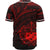 Samoa Baseball Shirt - Red Color Cross Style - Polynesian Pride