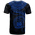 Polynesian Samoa Custom T shirt Samoan Waves (Blue) - Polynesian Pride