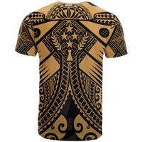 Kosrae T Shirts Gold Seal with Polynesian Tattoo - Polynesian Pride