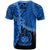 Samoa Polynesian T Shirt Tribal Wave Tattoo Blue - Polynesian Pride