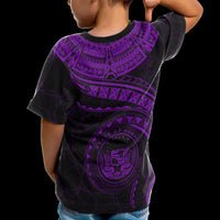 Polynesian Hawaii T Shirt Hawaiian Waves (Purple) - Polynesian Pride