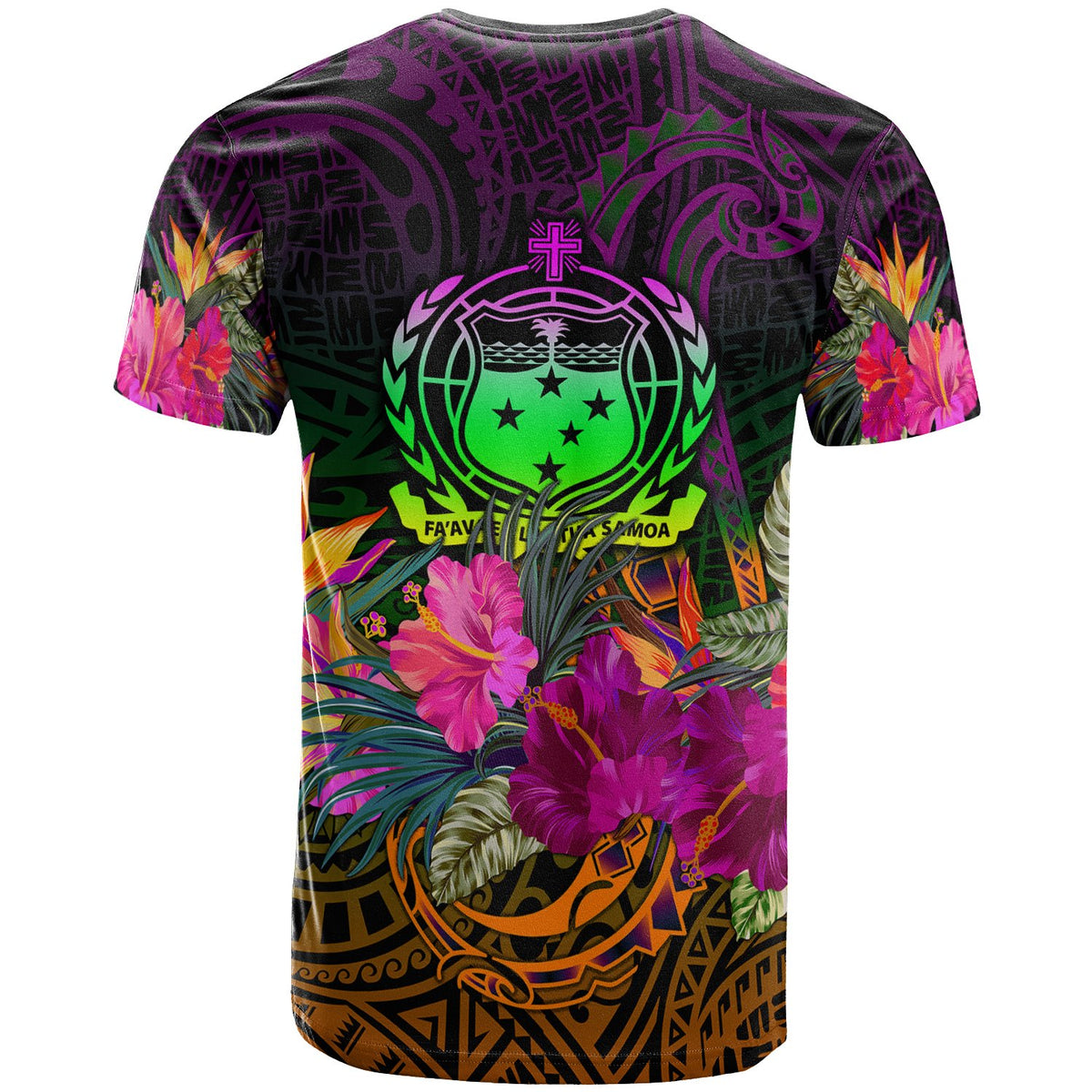 Samoa T Shirt Summer Hibiscus - Polynesian Pride