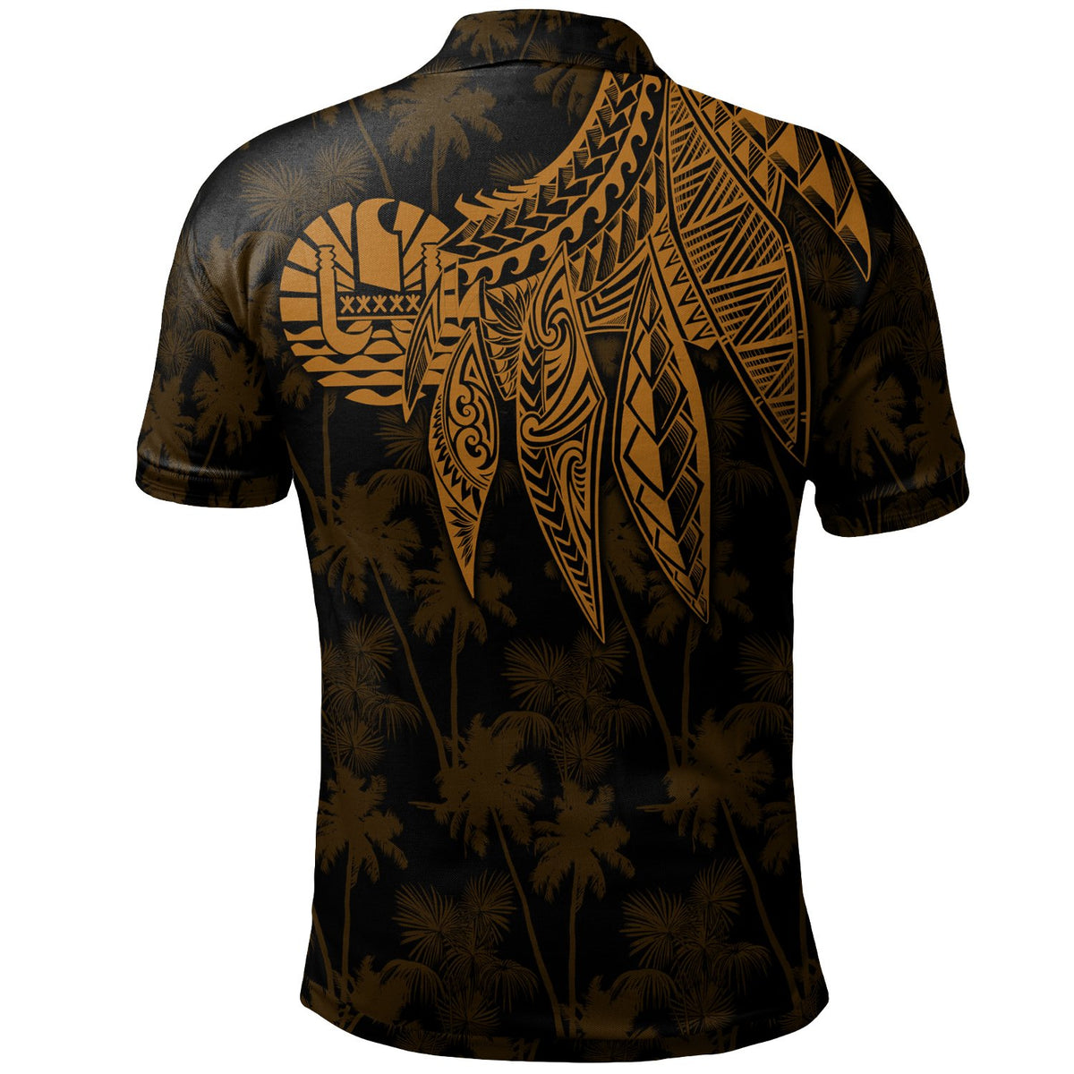 Tahiti Polo Polynesian Wings (Golden) - Polynesian Pride