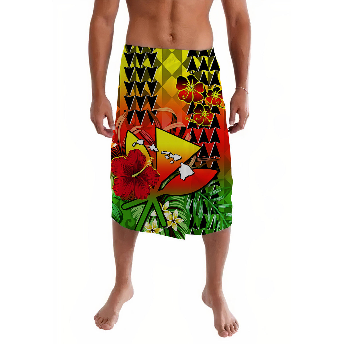 Hawaii Flowers Lavalava Reggae Tribal Pattern Hawaiian LT13 Reggae - Polynesian Pride