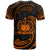 Samoa Polynesian All Over T Shirt Orange Tribal Wave - Polynesian Pride