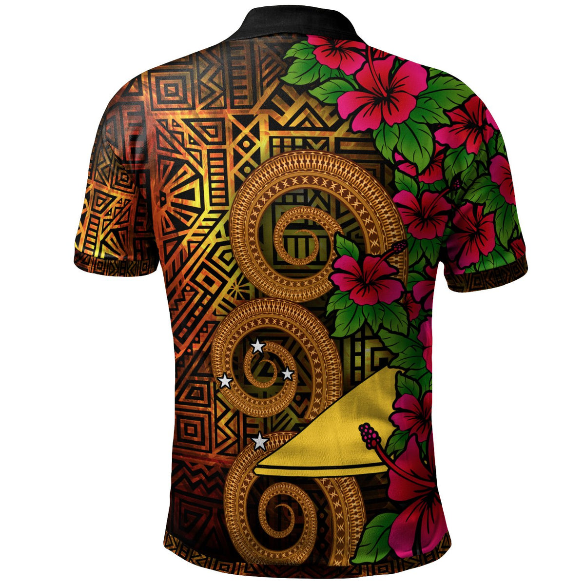 Tokelau Polynesian Polo Shirt Hibiscus Vintage - Polynesian Pride