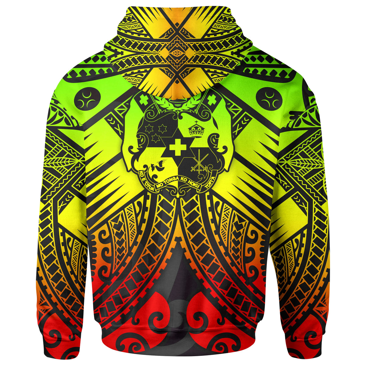 Tonga Polynesian Zip up Hoodie Tonga Reggae Seal with Polynesian tattoo - Polynesian Pride