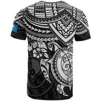 Yap Polynesian T Shirt White Turtle - Polynesian Pride