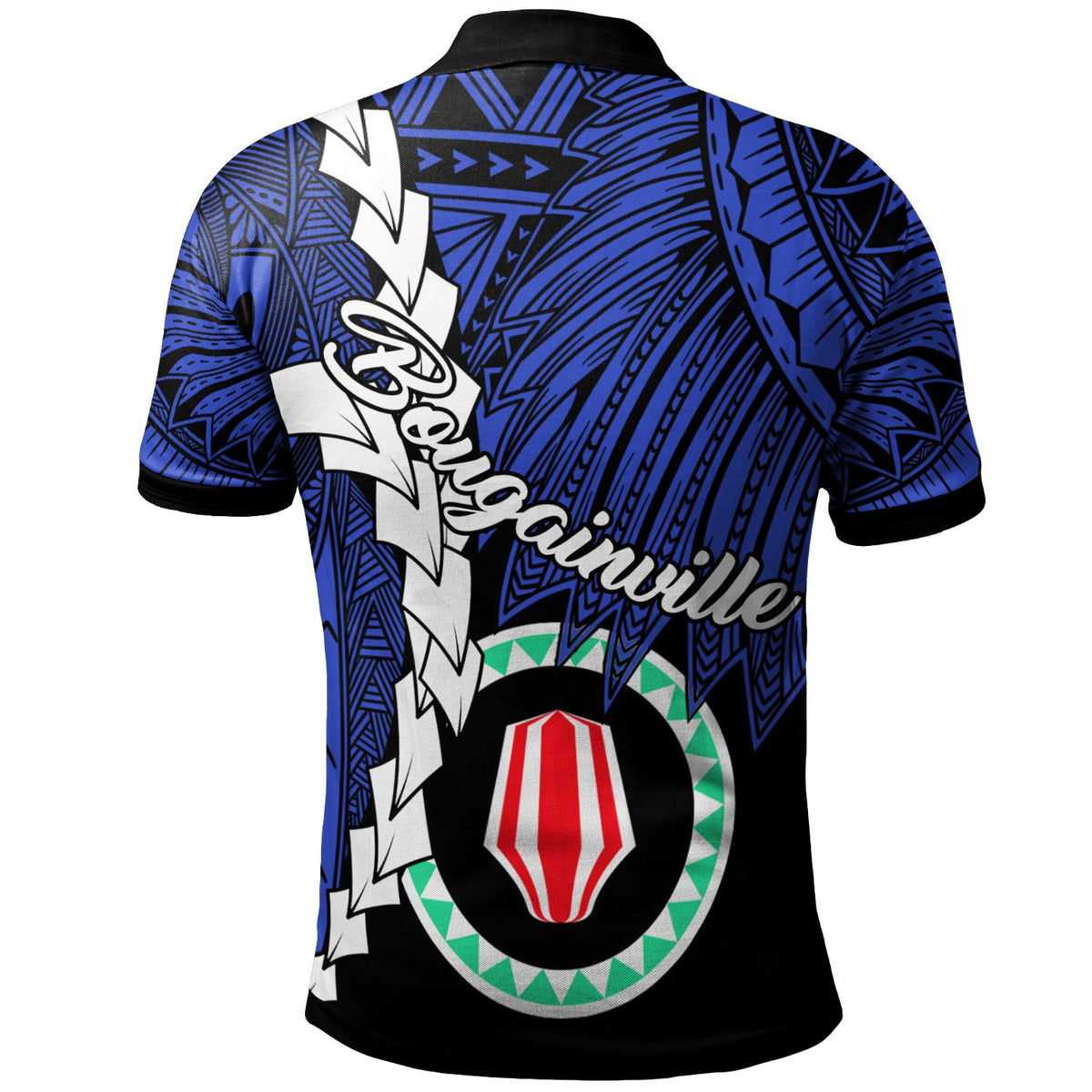 Papua New Guinea Autonomous Region of Bougainville Province Polynesian Polo Shirt Tribal Wave Tattoo - Polynesian Pride