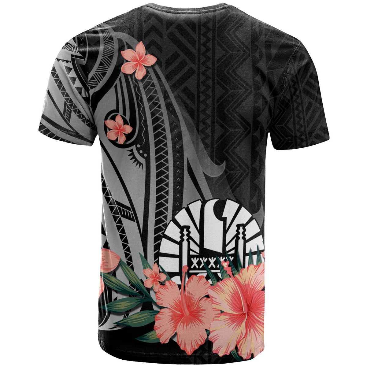 Tahiti Custom T Shirt Polynesian Hibiscus Pattern Style - Polynesian Pride