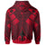 Chuuk Custom Zip up Hoodie Red Seal with Polynesian Tattoo - Polynesian Pride