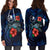 Yap Polynesian Hoodie Dress - Blue Turtle Hibiscus - Polynesian Pride