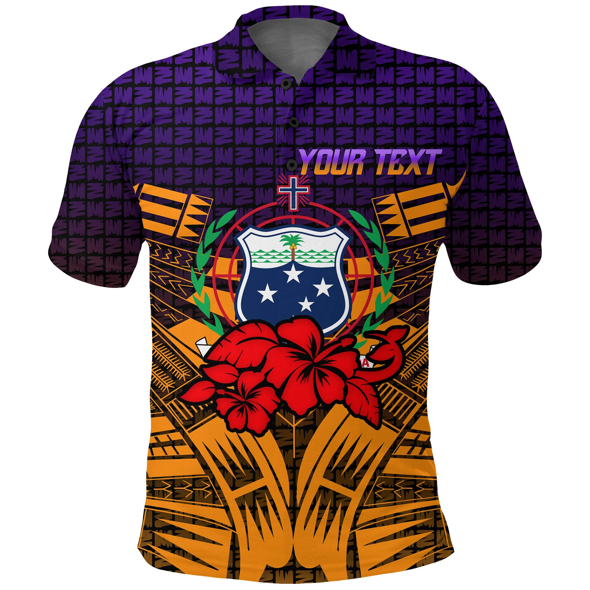 Custom Samoa Polo Shirt Hibiscus With Tribal LT12 Unisex Orange - Polynesian Pride