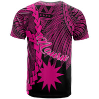 Nauru Polynesian T Shirt Tribal Wave Tattoo Pink - Polynesian Pride