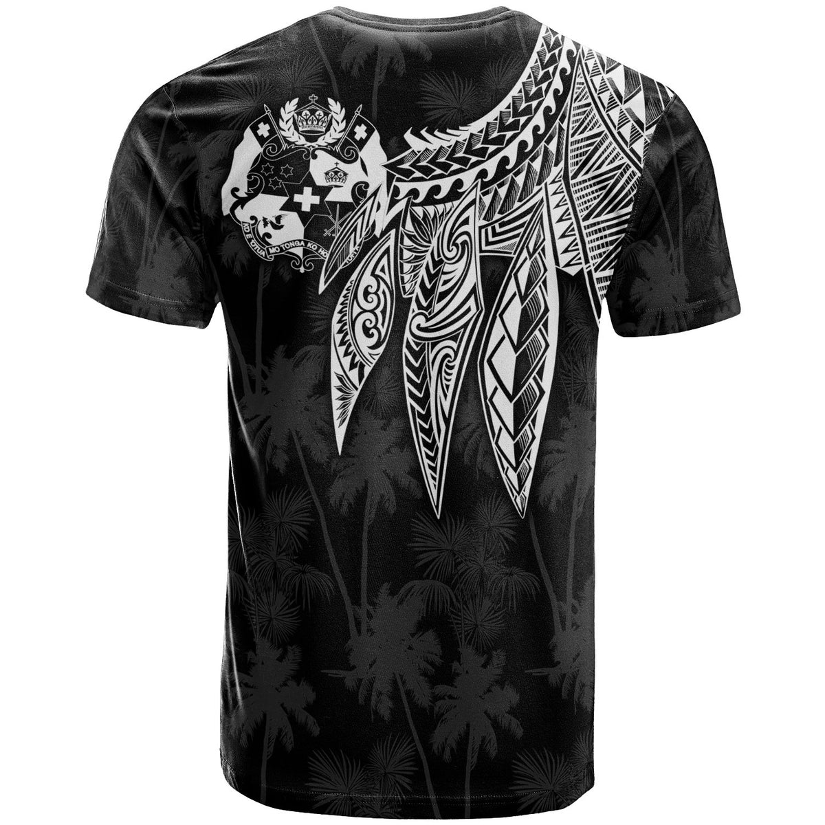 Tonga T Shirt Polynesian Wings (White) - Polynesian Pride