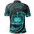 Samoa Polynesian Custom Polo Shirt Neon Blue Tribal Wave - Polynesian Pride