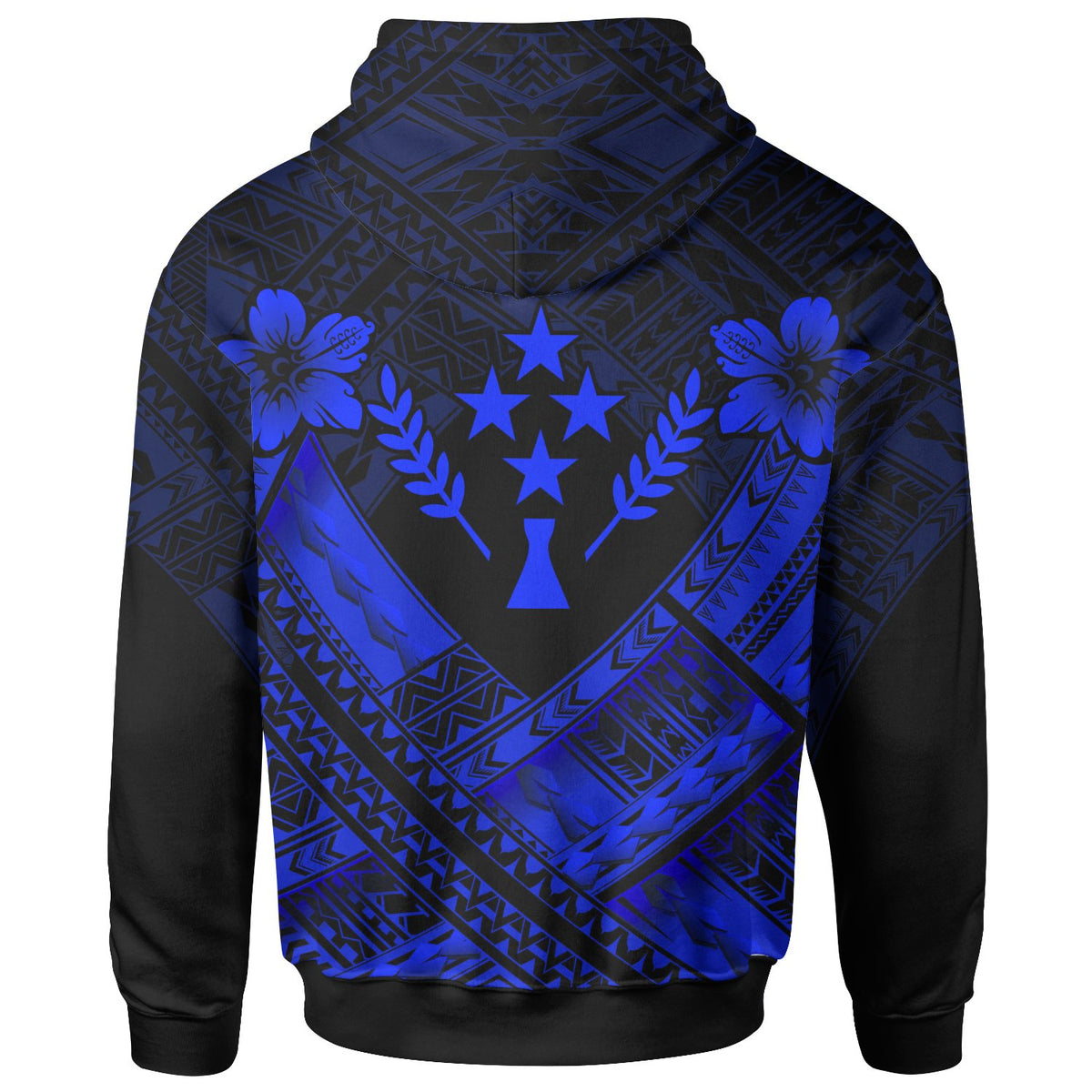 Kosrae Polynesian Custom Hoodie Kosrae Blue Camisole Hibiscus Style - Polynesian Pride