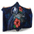 Yap Polynesian Hooded Blanket - Blue Turtle Hibiscus - Polynesian Pride