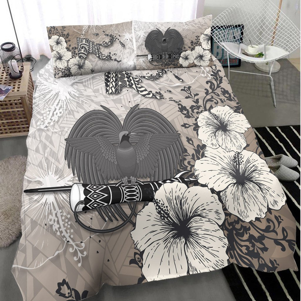 Papua New Guinea Bedding Set - Vintage Luxury Floral Style - Polynesian Pride